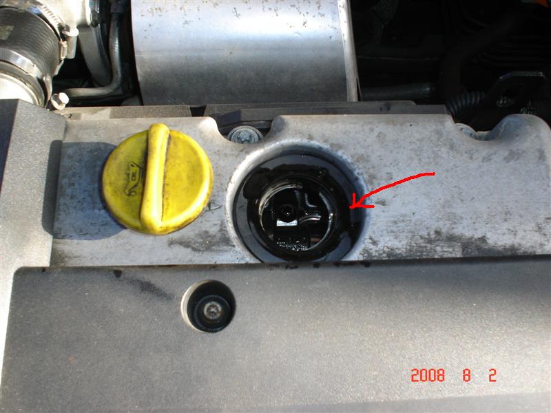 Leaking oil from filler cap..